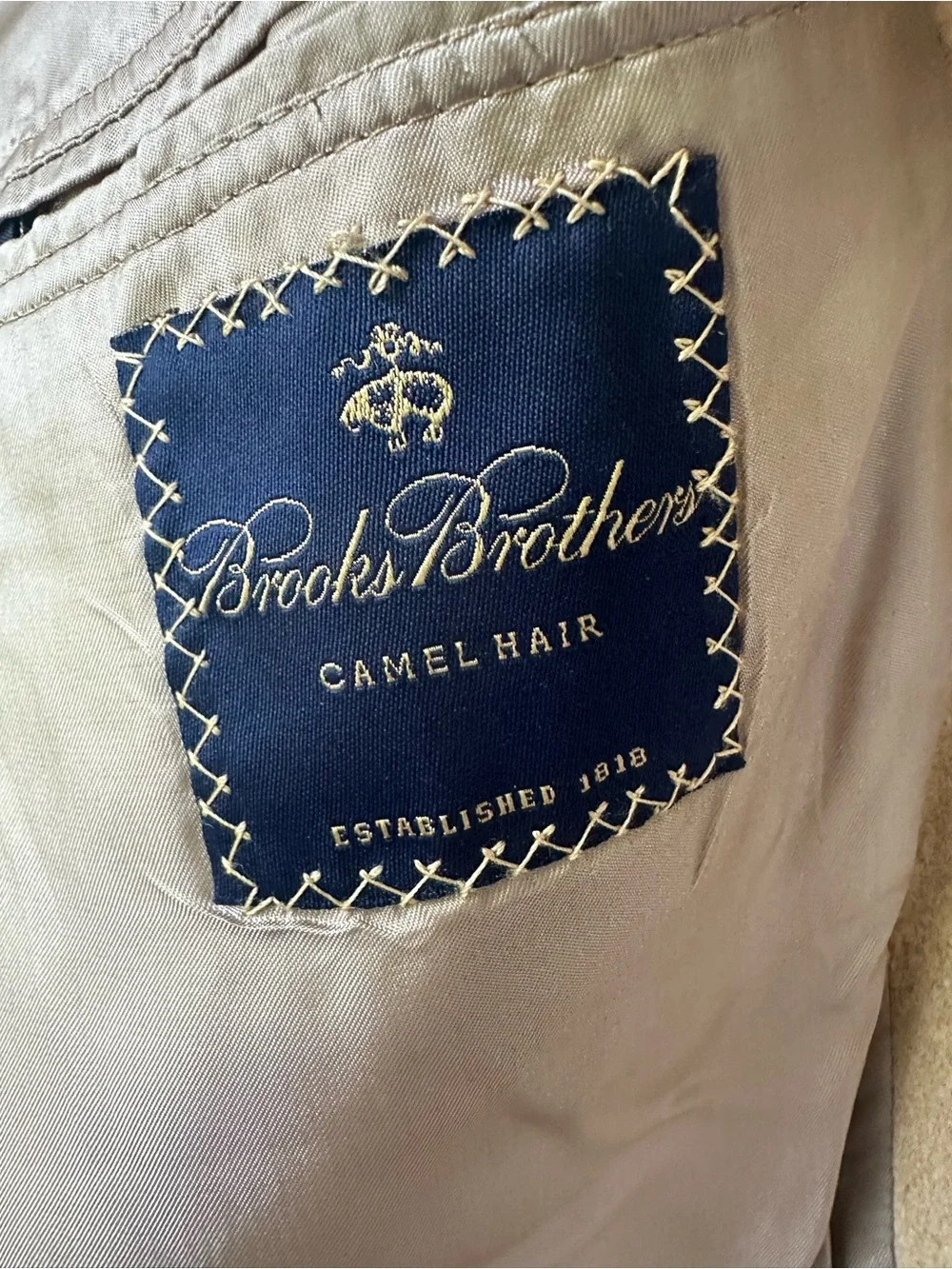 Brooks Brothers Classic Fit Camel Hair Twill 1818 Sport Coat (48L)
